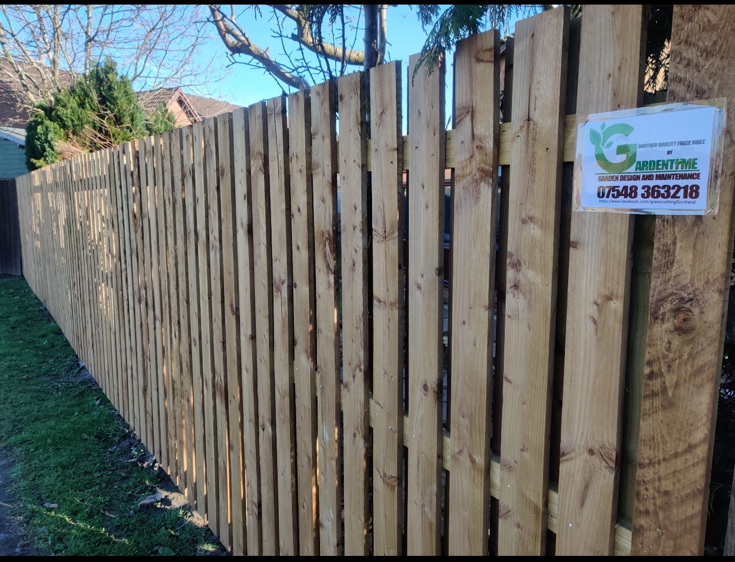 Garden fencing installed by Gardentime